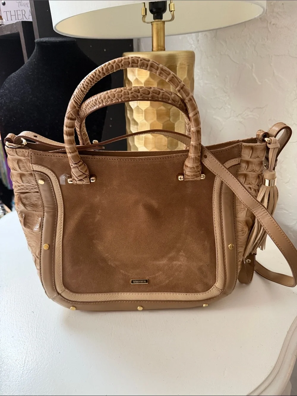 Brahmin Haillie Tavertine bag.